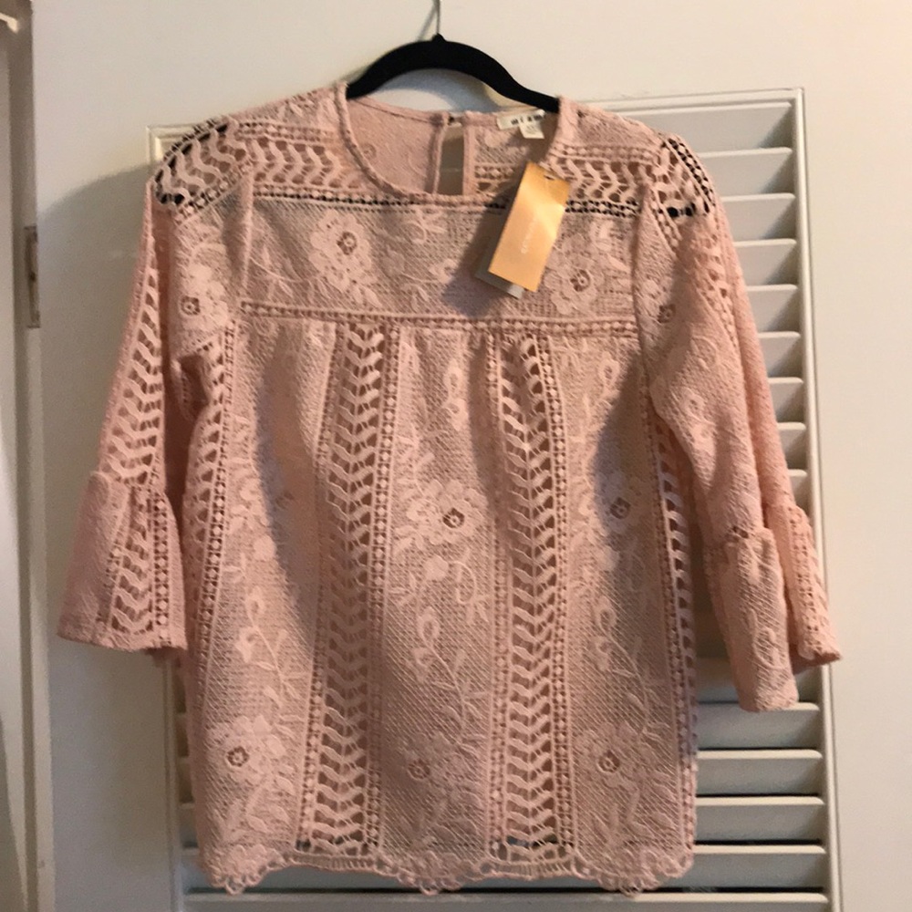 Miami blush sheer blouse from Francesca’s